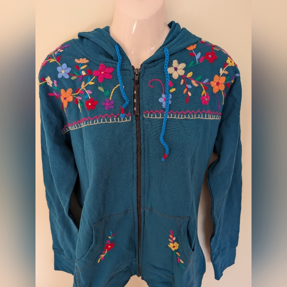 Ark Imports Embroidered Hoodie XXL Blue